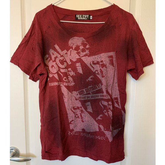 SEX POT ReVeNGe Unisex T-shirt in Red (Size M) - Picture 1 of 4